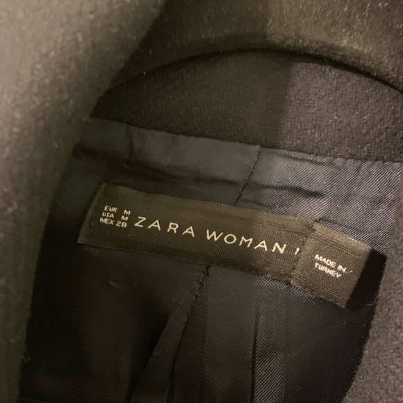 💕 Zara Navy Blue Peacoat Jacket with Gold Buttons - Picture 3 of 4